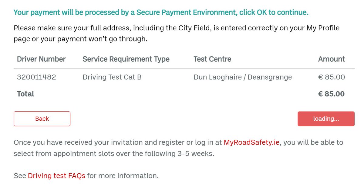RecRetail's tweet photo. @RSAIreland trying to book onto a wait list, but keep getting the loading sign, could you let me know what to do?  See image below. Thanks a mill https://t.co/536jq9TLau
