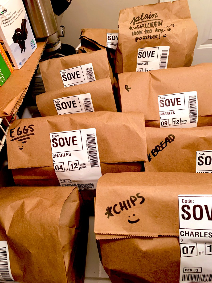 ChipSovek's tweet photo. A personal “THANK YOU” to our @Wegmans  @Instacart shopper for the extra care and personal note on our order today.   Such small acts of kindness return big smiles in our daily hectic lives. https://t.co/fh998XNO6x