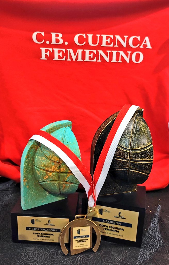 CBCuencaFemenin's tweet photo. Estas maravillas ya tienen hueco en nuestra vitrina 🏆🏅
🏆 2° Fem de CLM https://t.co/6AbqbupxwN