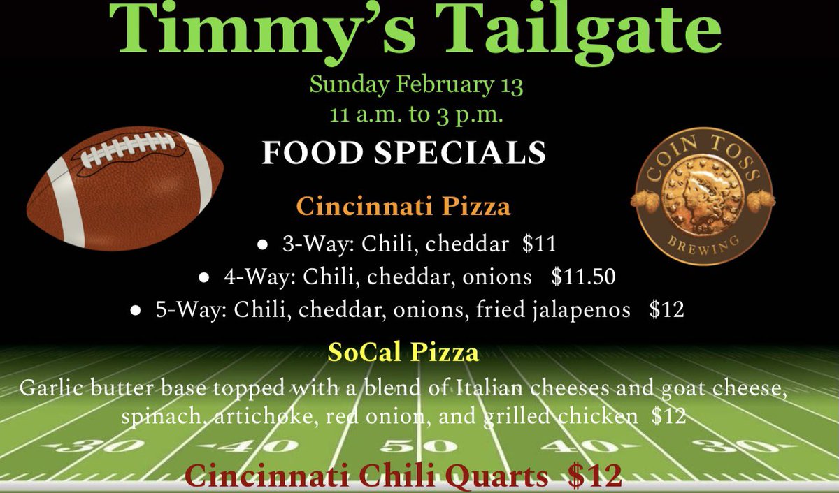 OPEN 11 a.m. to 3 p.m. today 🏈Beer &amp; food specials for here and TO GO! 🍻👍🏻🙏🍕#OregonCity #DrinkLocal #SuperSunday #SupportYourLocalBrewery
