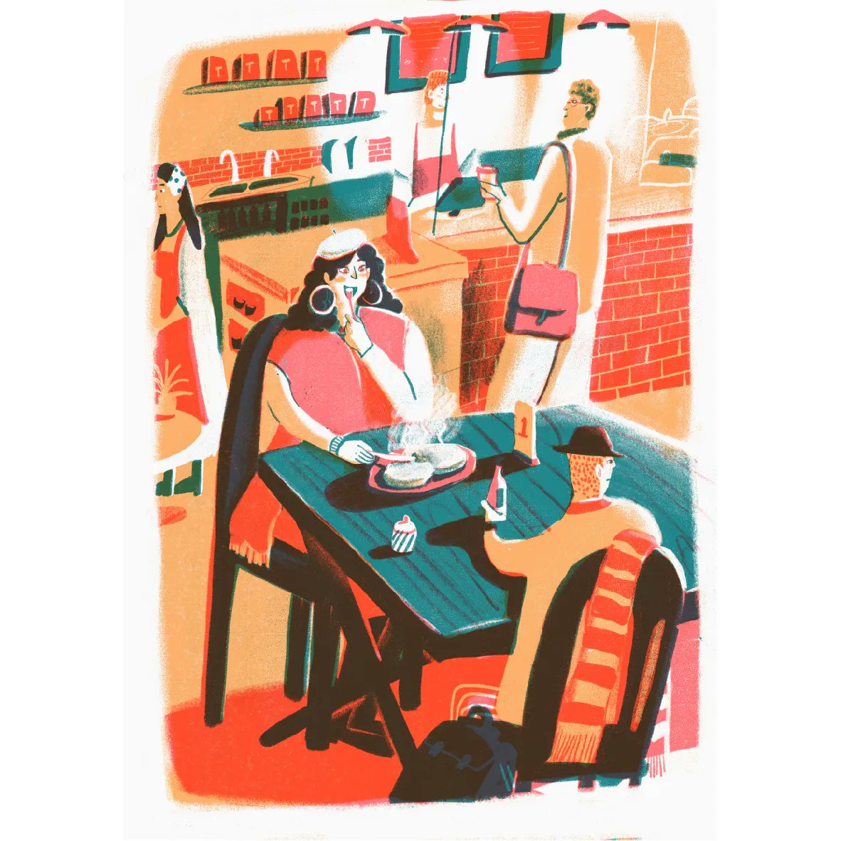 This evening we introduce you to Yufei Yang @rainbow.illustrator  
She says: “If I had to describe my work, I would say that it's definitely inspired by my environment, both in the choice of colours and themes.”