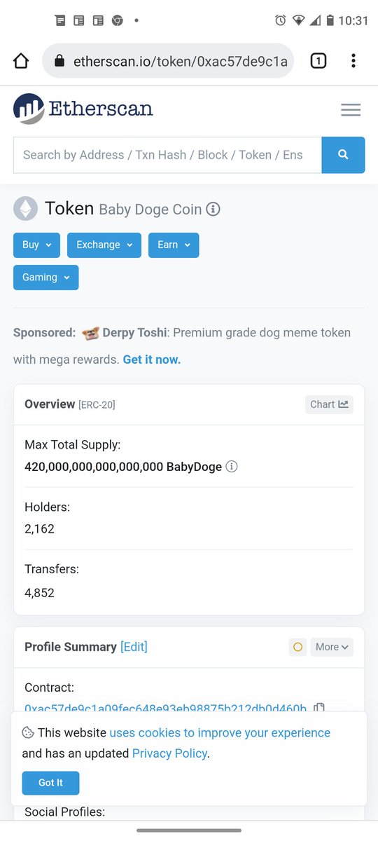 Profound_Miguel's tweet photo. @babydoge @coingecko @lyu_johnny Where y'all getting this info.. I checked coinmarketcap and etherscan says 2k holders https://t.co/X7EymARaYu