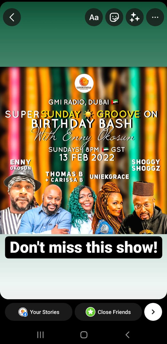 SoAriseMusicInt's tweet photo. #NowInProgress on So Arise Radio: https://t.co/chkF7iN5Vf 12-2pm AST/11am ET/4pm GMT @shoggyshoggz + more.....
Happy 1st Anniversary to @GmiRadio  Love you @jayjay1ng @EnnyokosunO Keep up the great work Bro! 🙏🏽😊 https://t.co/rxhYc3NPV5