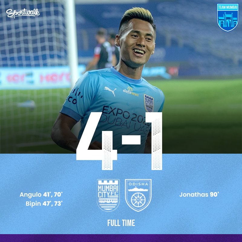teammumbaiIN's tweet photo. ๐ MAJESTIC! A brace from Angulo and Bipin helps us seal the deal in style tonight ๐ฅ
๐ธ ISL โข #MCFCOFC #mumbaicityfc #boletohmcfc #isl #Sportwalk https://t.co/th08Dn3Us4