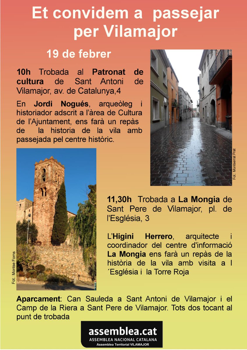 Dissabte 19 us esperem a Vilamajor