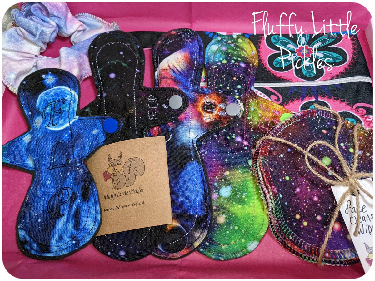 FluffyPickles's tweet photo. @TheoPaphitis I'm Sharon, owner of FLP. I have a passion for making reusable cloth sanitary pads. They are more comfortable and reduce the awful impact on the environment that disposable pads have. I want to encourage the next generation to use reusables with these great starter sets! #SBS https://t.co/2e6NZM9G1B