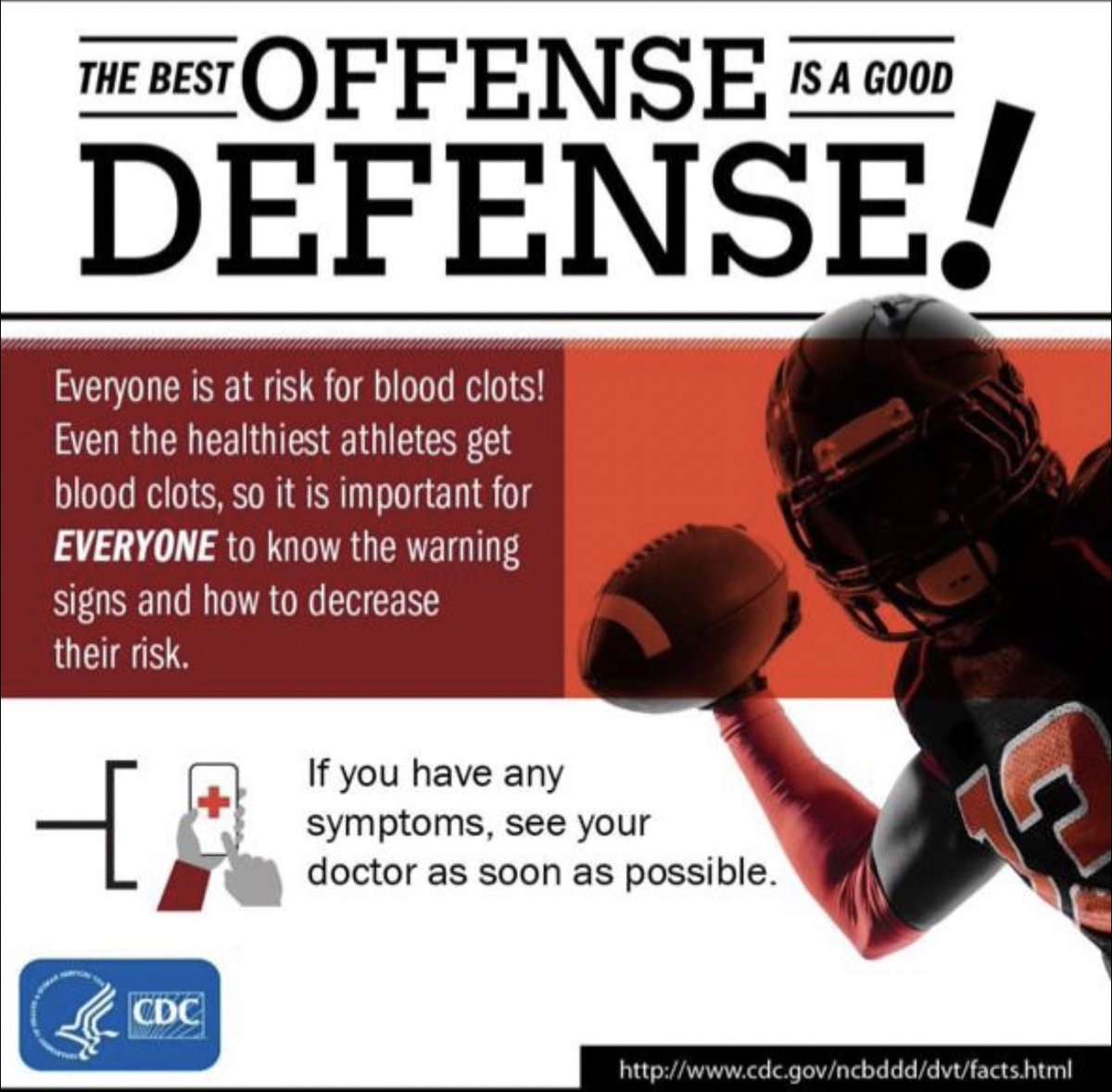drsimonegold's tweet photo. This is pure propaganda — everyone knows blood clots do NOT commonly occur in active healthy people - UNLESS there is a trigger. 

Now the CDC is rewriting the “facts” so you should doubt your own memory. Don’t fall for it. 

Our government is complicit. https://t.co/chnqpsFt70