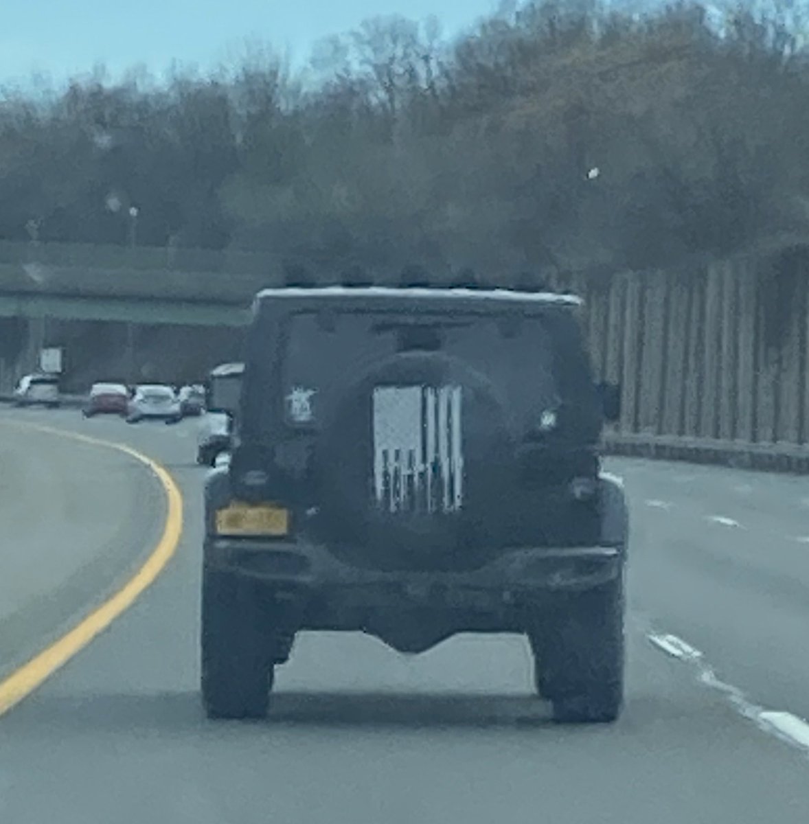 The stripes on this “American flag” have been replaced with rifles. They can do this to the flag but Colin Kaepernick can’t kneel.