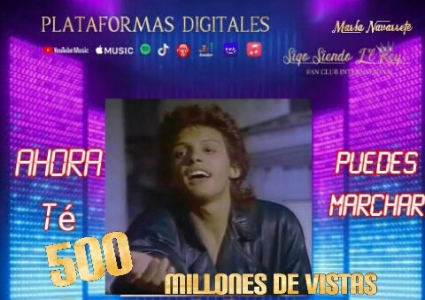 MaraNav30075264's tweet photo. Te invito! Meta llegar a 500 millones de vistas, como con solo ver el video completo de Luis Miguel tema 👇🎉 #AhoraTePuedesMarchar
▶️https://t.co/hAqSplrg7d
@LMXLM
@ClubesWarner https://t.co/kmZ9F3Rdga
