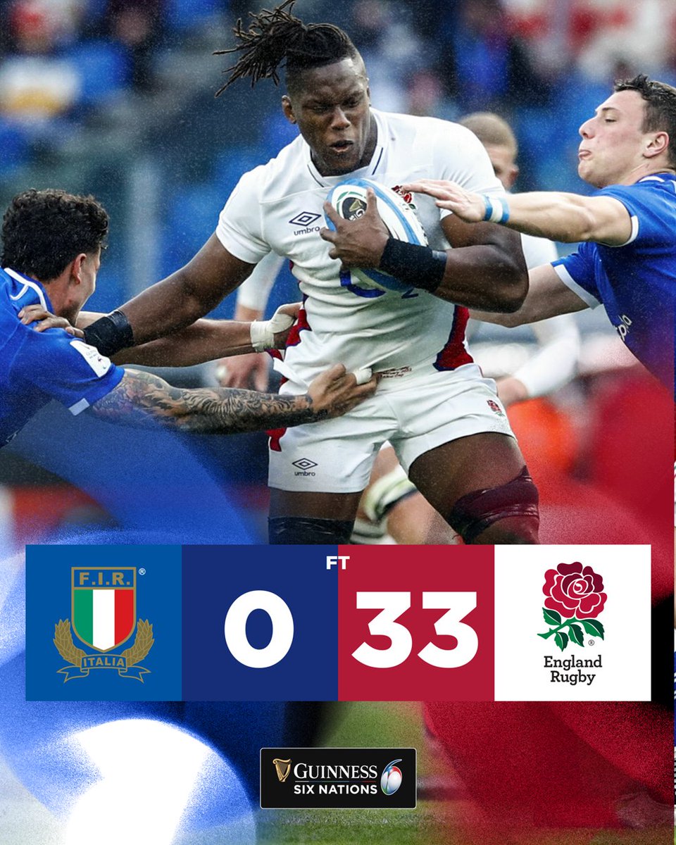 England claim the win &amp; the bonus point in Rome!🏴󠁧󠁢󠁥󠁮󠁧󠁿 

They remain the only side that haven’t been beaten by the Azzurri in the #GuinnessSixNations.

#ITAvENG