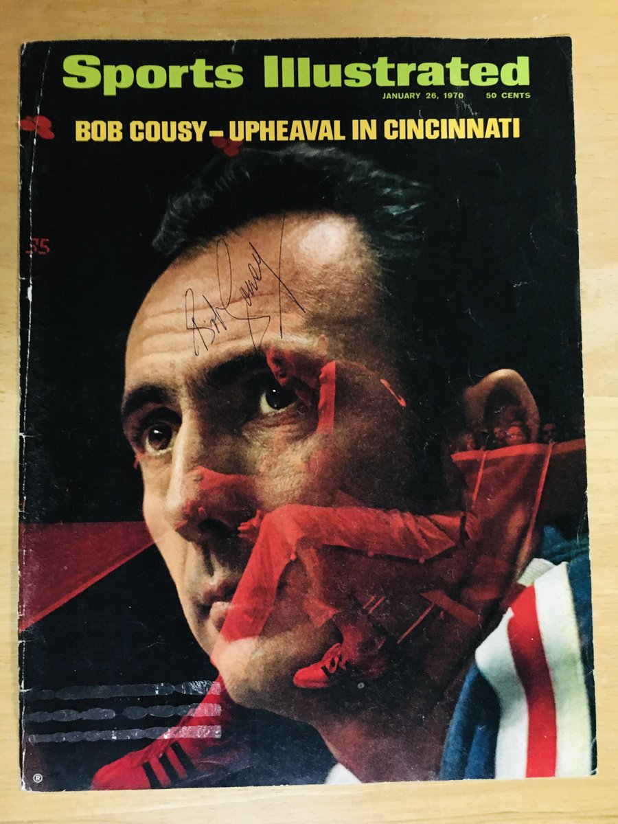 Today’s Treasure from my collection: It was an adjustment seeing Bob Cousy in something other than his Celtics threads & black high tops, but Coach Couz looked cool in his adidas & Royals uniform as player-coach. An early in-person NBA autograph for me, as my 1st games in Cincy. https://t.co/SVd1elT3Sn