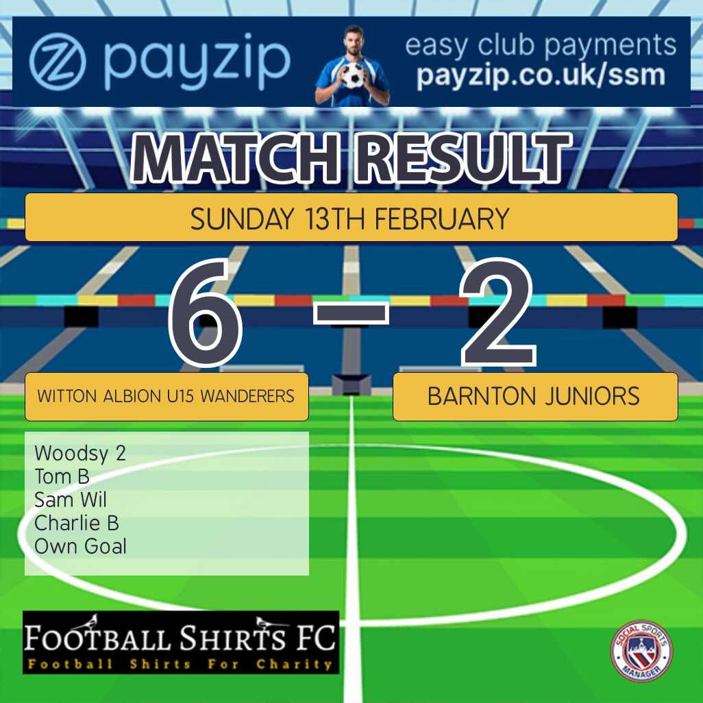 WanderersWitton's tweet photo. Well done to the team today for reaching the League Cup final 🏆. Well played @BarntonJuniors who made it interesting by scoring first. An impressive response saw us go in 5-1 at HT. A well-attended game with lots of vocal support! Just the two for @Sam88408614! https://t.co/hVuQXAIjfg