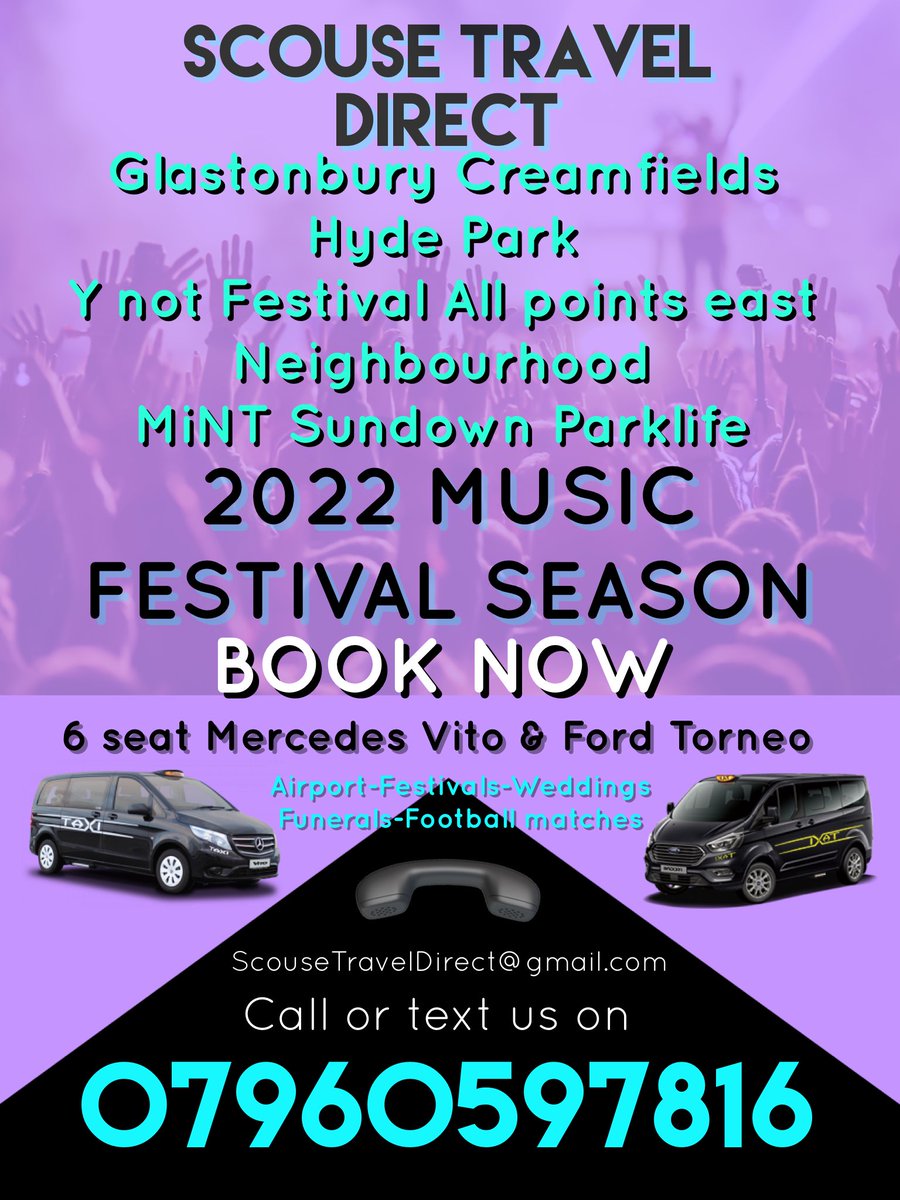 🌈☀️2022 FESTIVAL SEASON👏🏽🎹

Book early as you can to avoid disappointment for your 2022 festival travel 

Enquiries on 07960597816
Text or WhatsApp 
Email ScouseTravelDirect@gmail.com