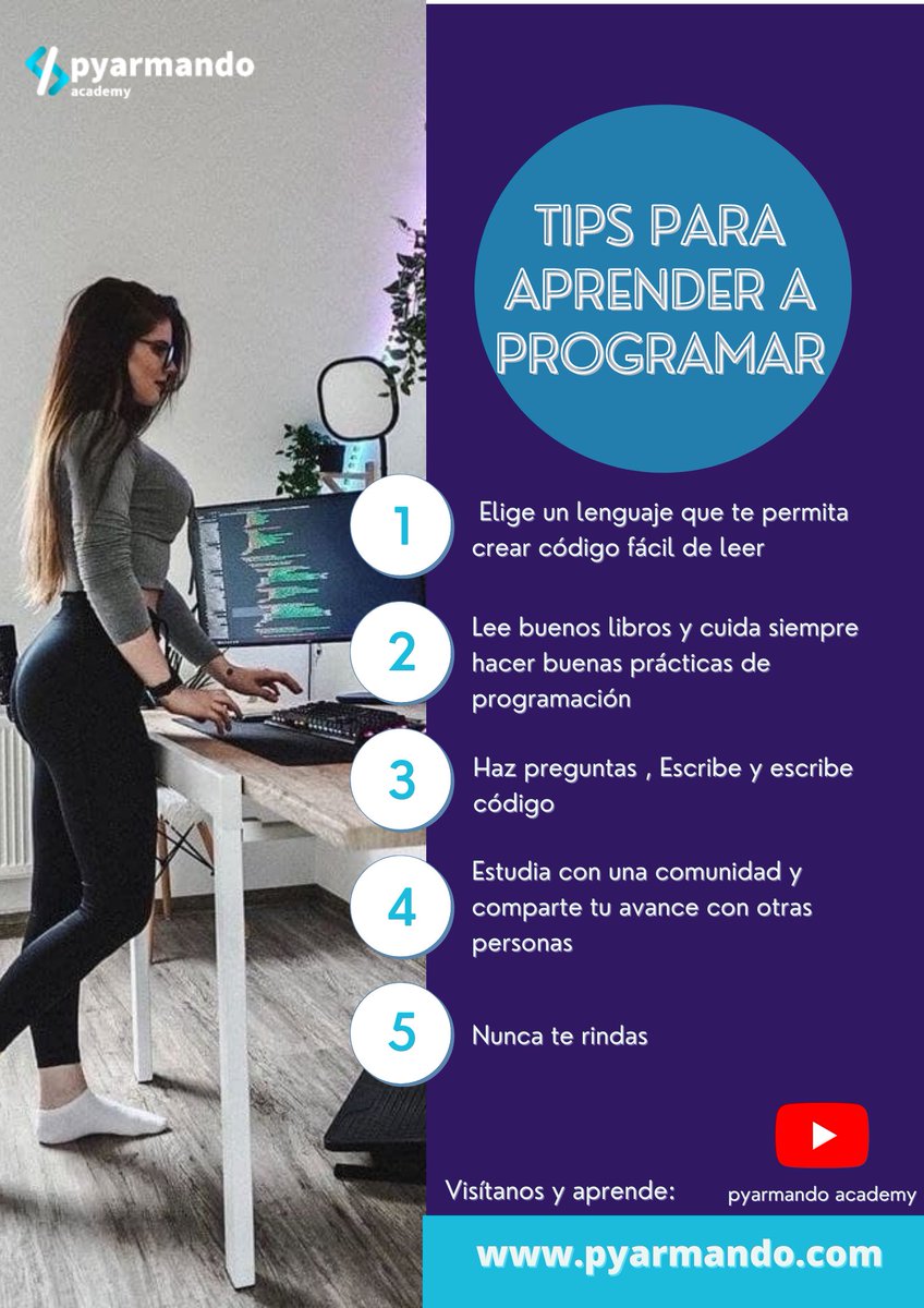 PyarmandoA's tweet photo. 👍 Ponga en marcha su carrera como programador de 🐍 Python en el mundo de TI Construya una base sólida en Python
💪 Informes , Cursos y Temarios : https://t.co/r2yCDIOpLx 👨 https://t.co/SY01uRgYJN
