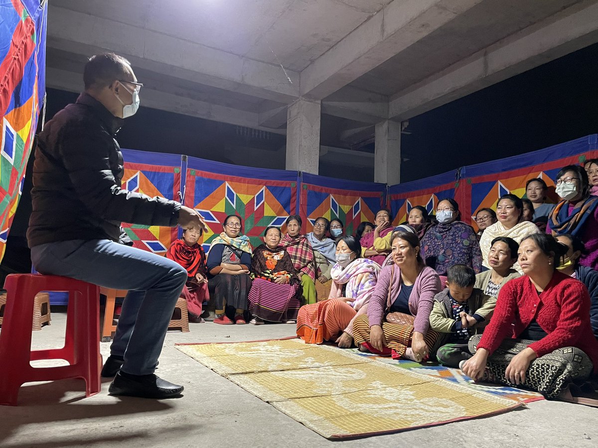 imosingh's tweet photo. Interaction with the people of Keishamthong Khul n Waheng Leikai discussed various issues, they were happy with the progress made during the last five years. All pledged to vote in large numbers on 28th Feb to have more stability and progress under the @BJP4India. @BJP4Manipur https://t.co/65XCE0MVap