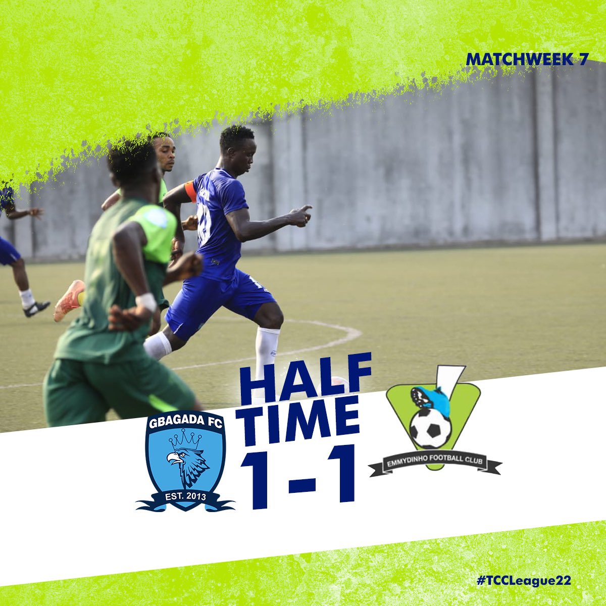 TCC_League's tweet photo. It’s level at the break

#GBAEMM #TCCLeague22 https://t.co/vaGMyPlWRD