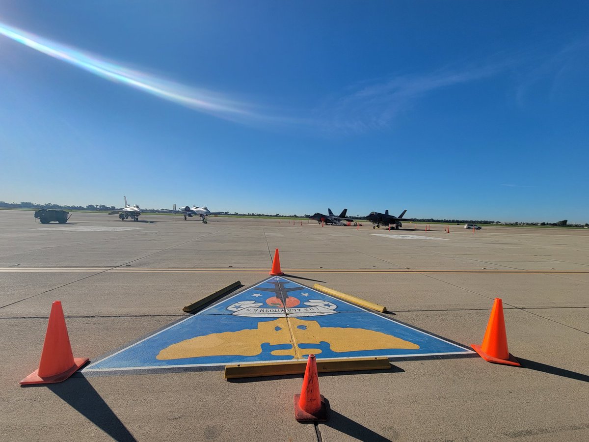 inkedvader's tweet photo. @FOXLA good morning from Los Alamitos Army jets are ready for the fly over today! #superbowlsunday #foxla #flyover https://t.co/j37K7AAiy6