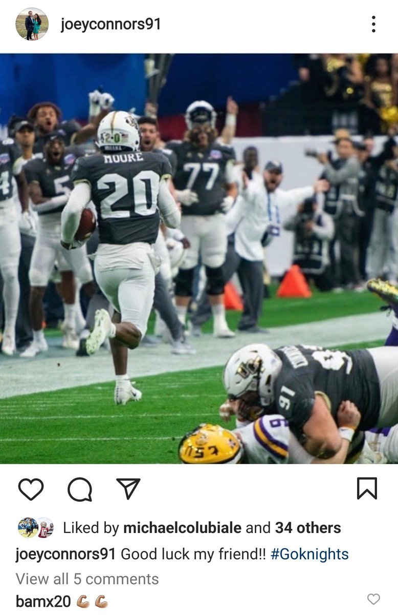 therealBeede's tweet photo. Former #UCF DL Joey Connors wishes Bengals QB Joe Burrow good luck in the #SuperBowl

Ever since this hit, Burrow has gone onto to become a superstar. https://t.co/AhQ4AEu7ZG