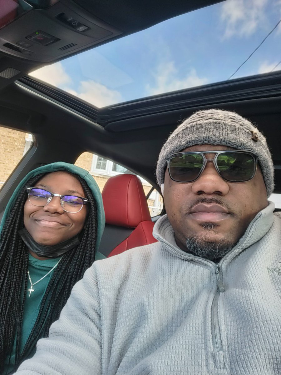 Celebrating my birthday with my daughter. We about to get in these streets.