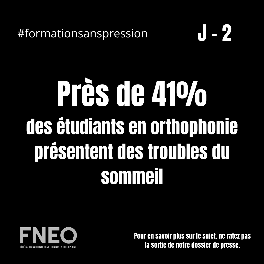 La_FNEO's tweet photo. La formation en orthophonie est une charge mentale pour de nombreux étudiants. Certains précisent qu'elle est à l'origine de l'apparition de troubles du sommeil #formationsanspression

Pour en savoir plus sur le sujet, ne ratez pas la sortie de notre dossier de presse : J-2. 1/2 https://t.co/G7DRhrP3EW