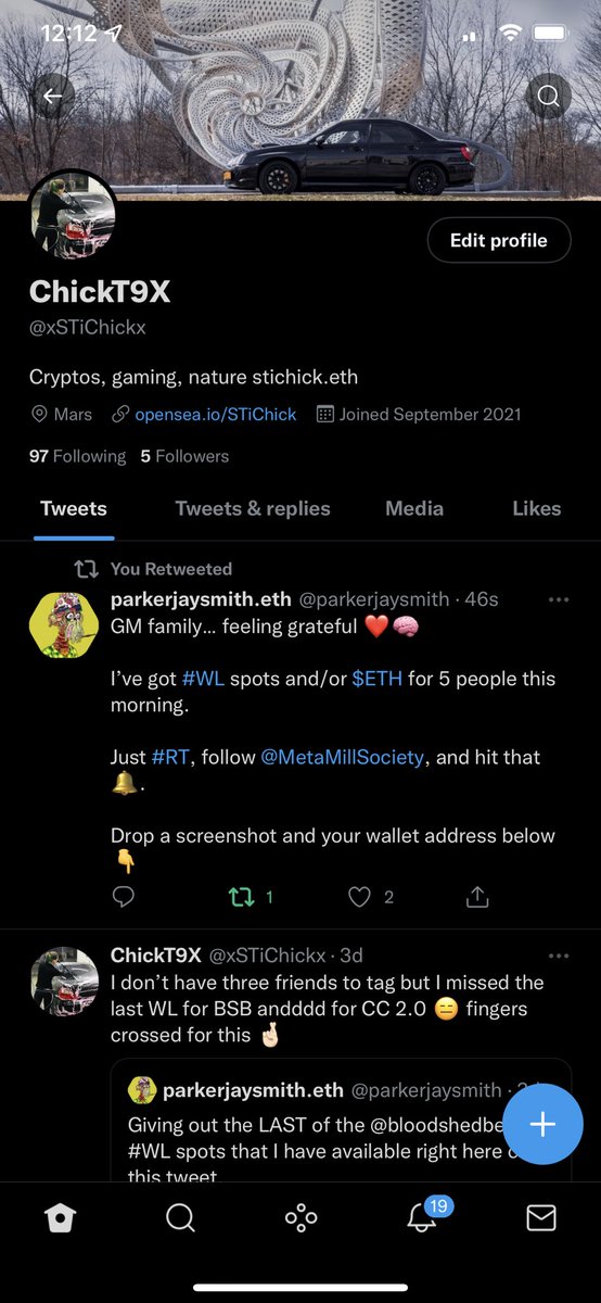 xSTiChickx's tweet photo. @parkerjaysmith @MetaMillSociety STiChick.eth 😊👊🏻 https://t.co/znaSujexQF