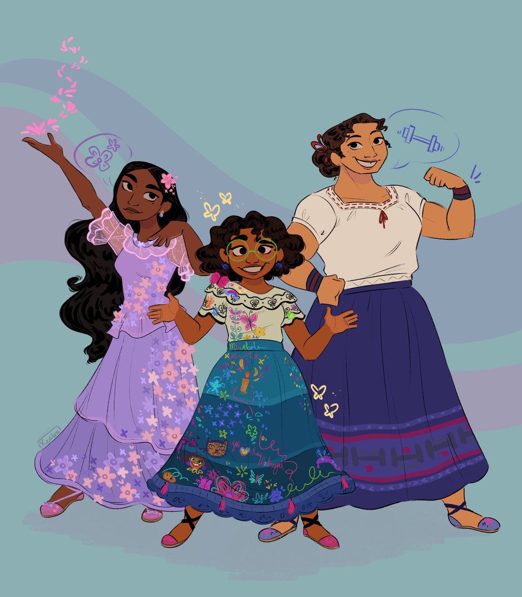 starxeebs's tweet photo. the madrigal sisters!! 🌸🦋💪🏽 https://t.co/UJRnf3M6bL