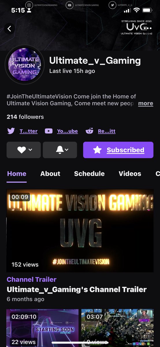 Come follow UVG for great community content and laughs 

#twitch #twitchstreamer #twitchaffiliate #gamers #gamingcommunuty  #roadto500followers #LiveStreaming  <a href="/Streamboosts/">Promoting Streamers</a> <a href="/StreamersRtw/">StreamersRetweet</a> <a href="/Tstreamersunite/">Twitch Streamers Unite</a>