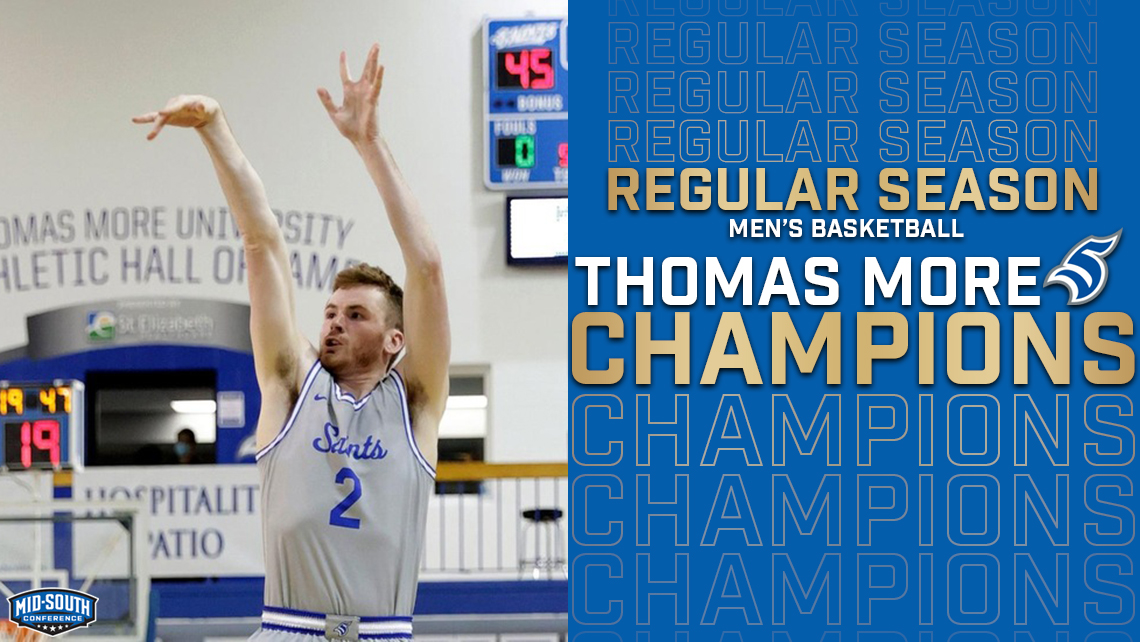 MidSouthSports's tweet photo. Men's Basketball: Thomas More Captures 2021-22 MSC Men's Basketball Regular Season Title
 - https://t.co/zrq3ZnBcPA https://t.co/QrBxr3DASt
