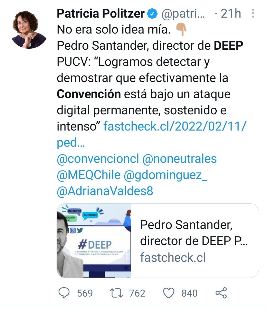jotapez's tweet photo. "¡La convención está bajo ataque!", señalan algunos convencionales cuando el trabajo de la CC enfrenta crítica.

Esto en base a los estudios de menciones en redes realizados por el académico Pedro Santander de la PUCV.

Pero ¿Quién es Pedro Santander? (hilo con plot twist) https://t.co/Il6Y9G1H5Z