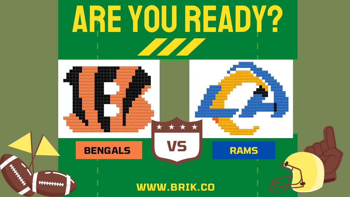 SUPERBOWL LVI. Are you Ready? #Brikbuild #SuperBowl #lego #Bengals #Rams brik.co