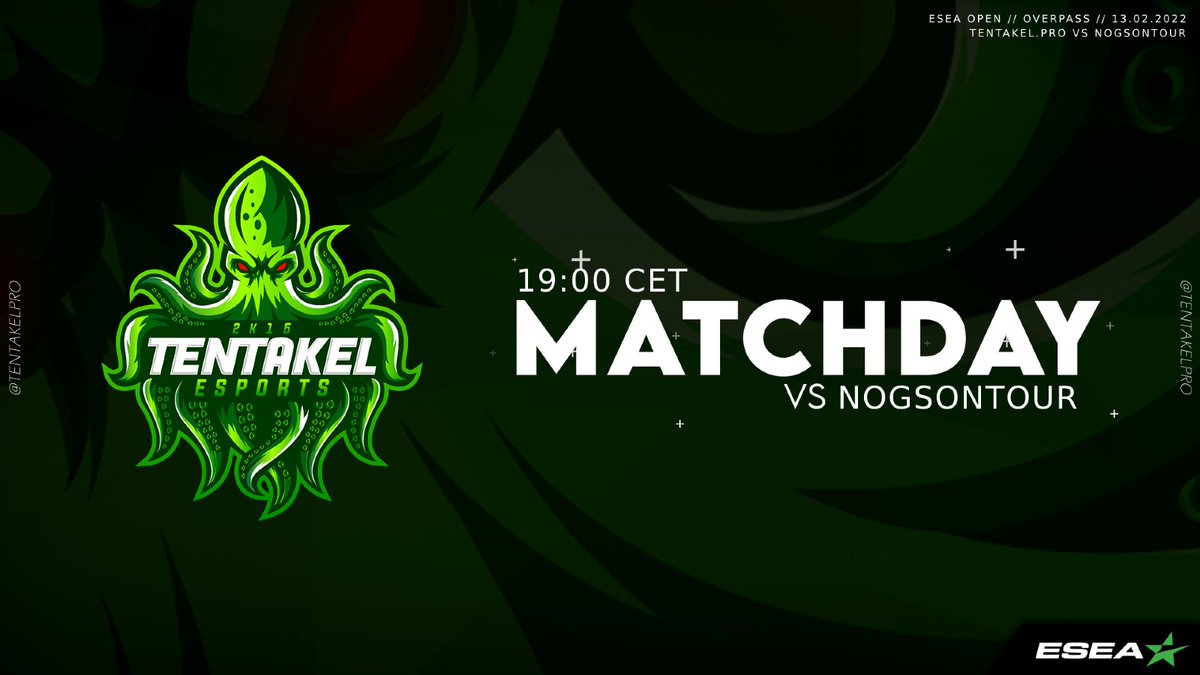 tentakelpro's tweet photo. Gleich ist es Zeit für das 4. @ESEA Open Match für unser Mainteam!

⏰19:00 CET
🆚NogsOnTour
🗺Overpass
🎙@derMiniwini
📽https://t.co/d3FeAk20Sz

#GoTKpro https://t.co/VWL5wW43ck
