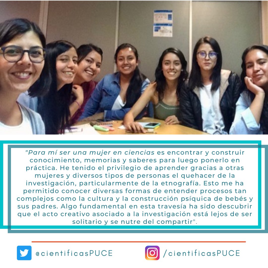 CientificasPUCE's tweet photo. #Hoy: Ma. Isabel Miranda, es responsable del proyecto Parentalidad entre @PUCE y @UNICEF. Tiene formación como psicóloga clínica, antropología y cursa sus estudios doctorales en la Universidad de Burgogne @fc_univ. #11f2022ec #QuieroSerCientífica 
✍🧠👩🏻‍⚕️👩🏻‍🎓👩🏽‍💻👨‍👩‍👧‍👦👩‍👩‍👧‍👦👩‍👧‍👦🤱🏻👨🏽‍🍼 https://t.co/o27LtN8fWk
