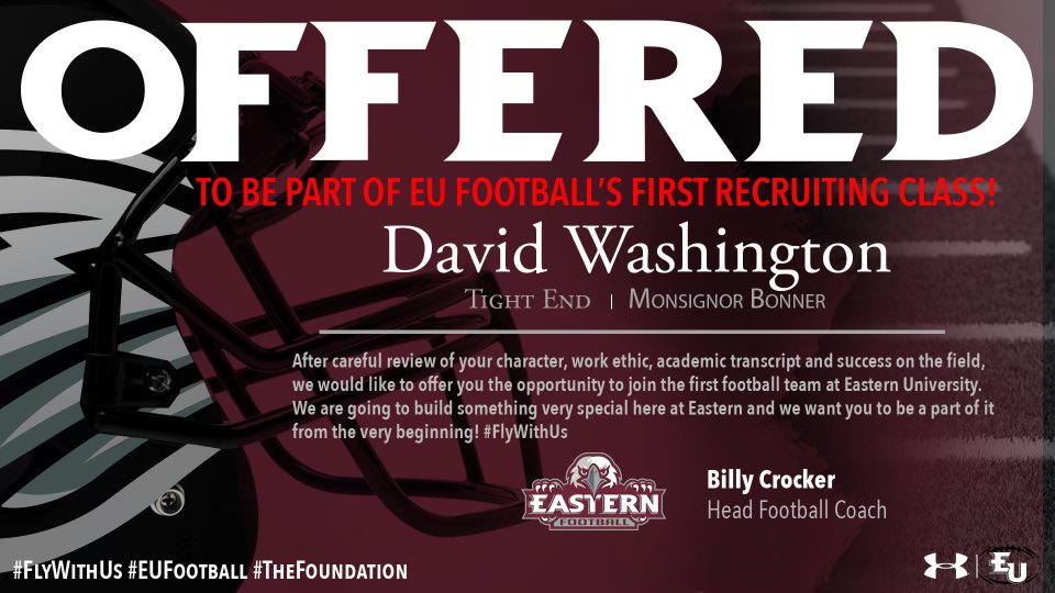 Blessed to receive an offer From Eastern University. Thank you coaches, family, and friends who were apart of my journey. <a href="/MBAP_Football/">Friars Football</a> <a href="/Jackmuldoon75/">Jack Muldoon</a> <a href="/Coach_Crock/">Billy Crocker</a>