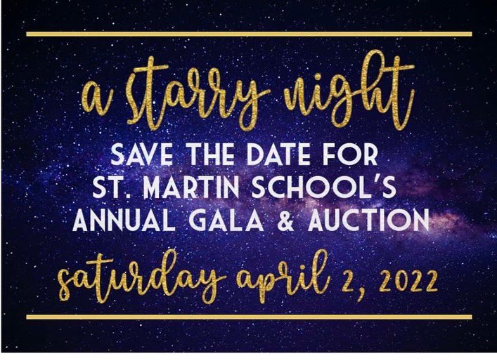 SMSCrusader's tweet photo. Save the Date for our Annual Gala &amp; Auction: A Starry Night! 🌟 Tickets will go on sale 2/22/22. You won’t want to miss it. See recent newsletter on how you can contribute to this amazing event. #SMSmatters #WeLoveSMS #cantdoitwithoutyou https://t.co/0ESlGNZGMr