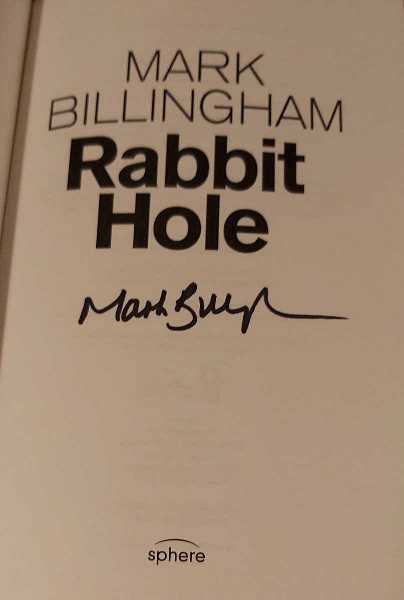 Yaaaaas! Look what I FINALLY managed to get in @WaterstonesBD1 😍
@MarkBillingham #RabbitHole #signedbytheauthor