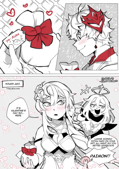 cw: blood #chilumi #タル蛍

[L➝R] happy valentines 🥰 