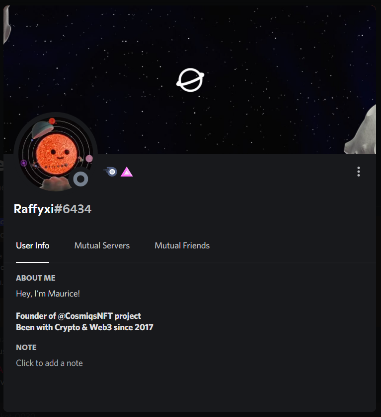 zen_fortune's tweet photo. ⚠ UPDATE: The account who hacked the Ether Goddess discord server looks to be preparing to interact with another project
> 482067997163520000 < This is their user id, their current username is impersonating one of the admins of EG
PLEASE help me reach out to @CosmiqsNFT https://t.co/8WiRXUXcBd