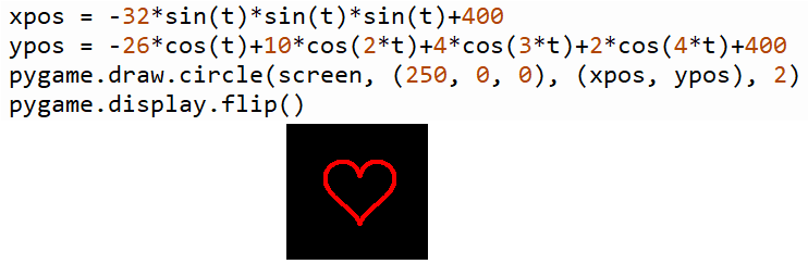 MrsMo's tweet photo. Excited for tomorrow's lesson plan. Happy Valentine's Day <3
#pygame #MTBoS https://t.co/3gh77diyWZ
