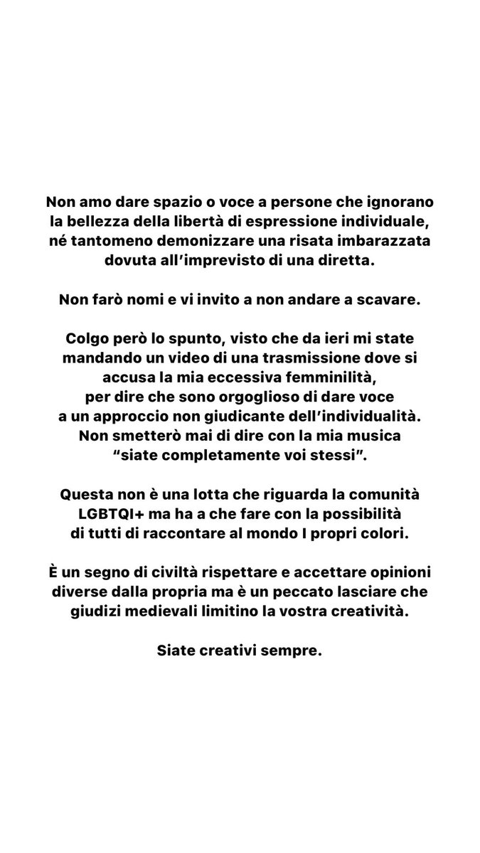 Siate creativi sempre.