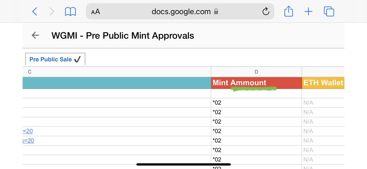 Captain_SSF's tweet photo. Hate being a nitpicker, but noticed a small misspelling on the presale doc (ammount -> amount) @WGMInterfaces https://t.co/5gEuL1leNq