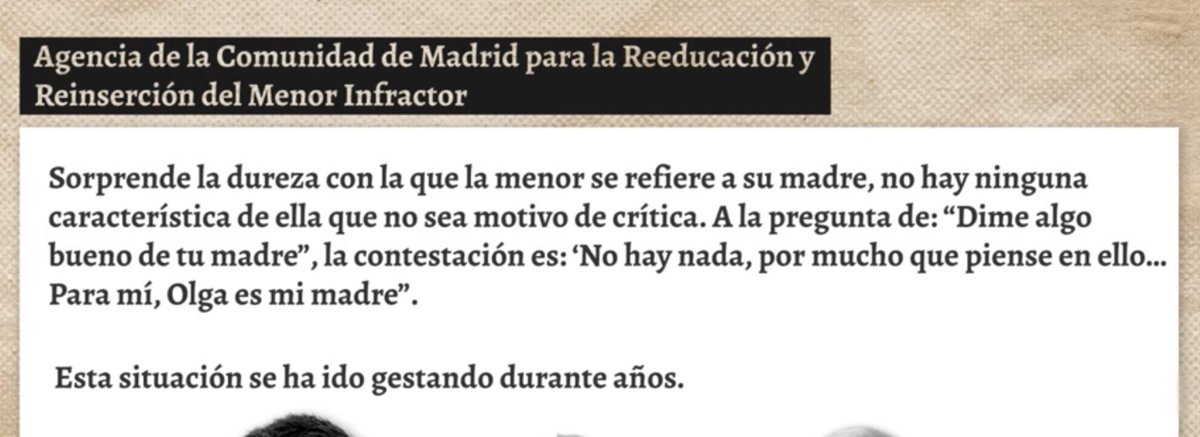 MenervaPiquero's tweet photo. Rocío Flores: "Lo único que he hecho es respetar a mi madre"

Also Rocío Flores ante los servicios de reeducación del menor: "No hay nada bueno de mi madre, por mucho que piense en ello. Para mí, Olga es mi madre" https://t.co/omt0eQhjdR
