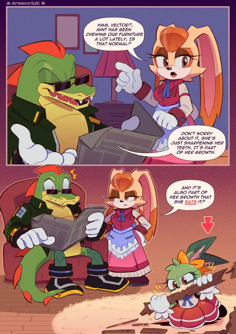 Careful with the crocobunny!!~🍃🧡
#SonicTheHedgehog ⭐ 