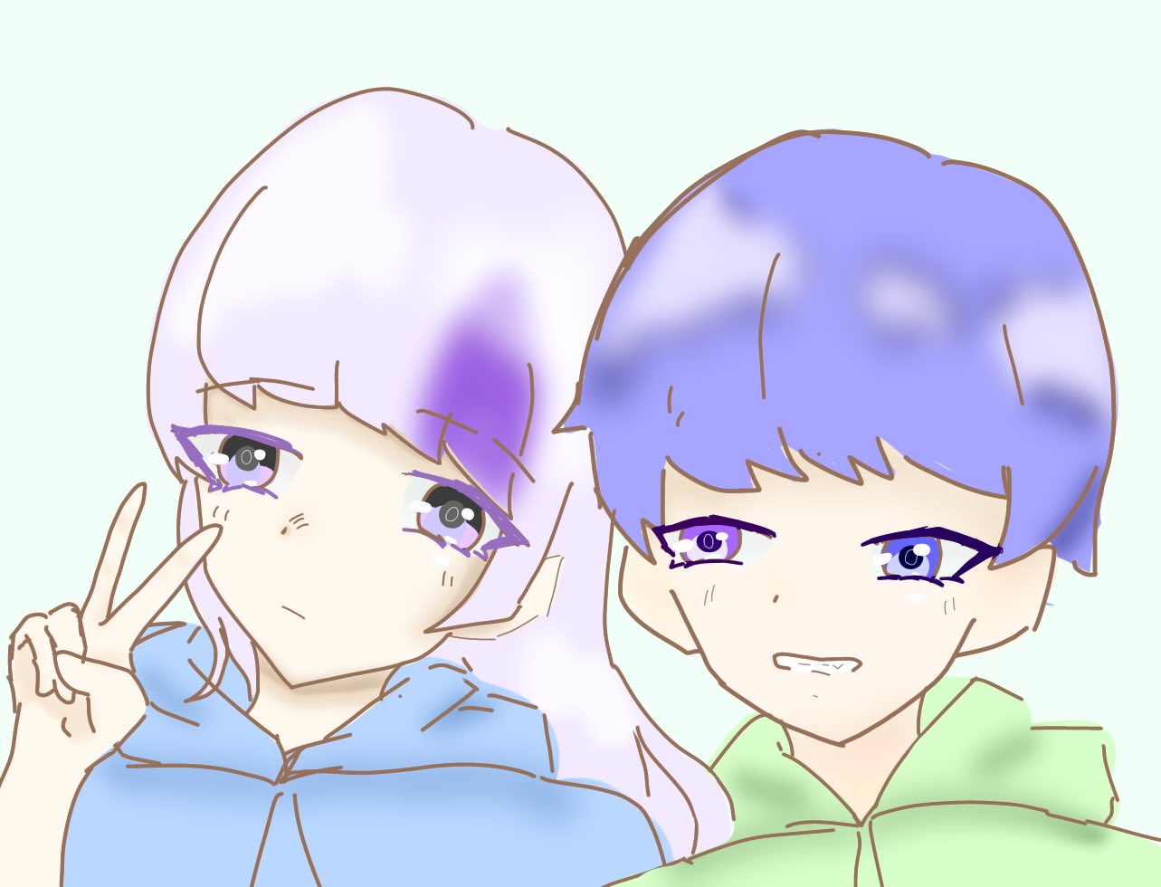 ちー 描きました イラスト フリーアイコン ペア画 フリーペア画 フリー線画 T Co Xsnqicvmpu Twitter