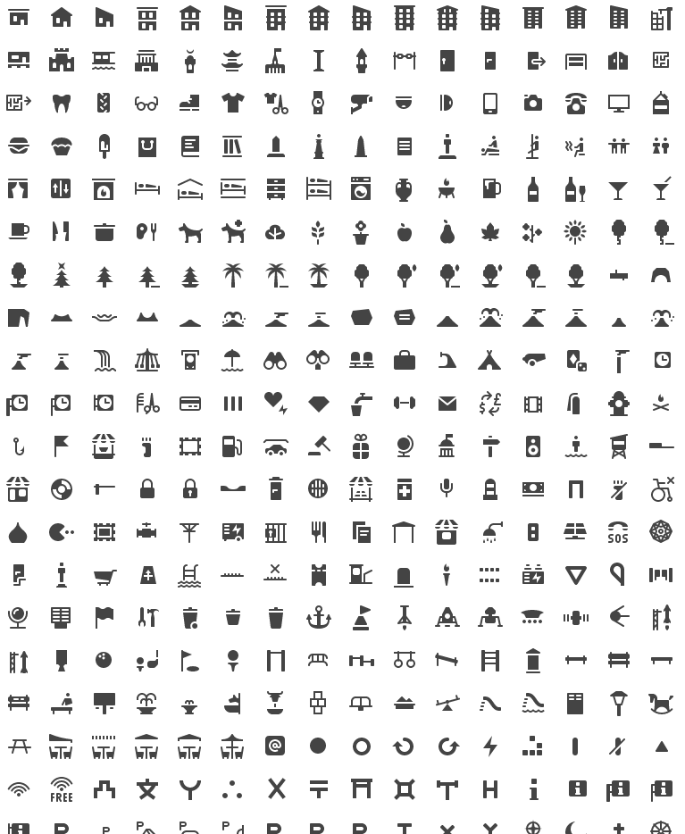 "Röntgen" icon set (CC-BY) by <a href="/enzet/">Sergey Vartanov</a> inspired by Maki etc.. Part of his Map Machine project which is a playground for experiments trying to show all the richness of #OpenStreetMap data. wiki.openstreetmap.org/wiki/R%C3%B6nt… , github.com/enzet/map-mach… #1001POIs #OSM #CartographyTribe