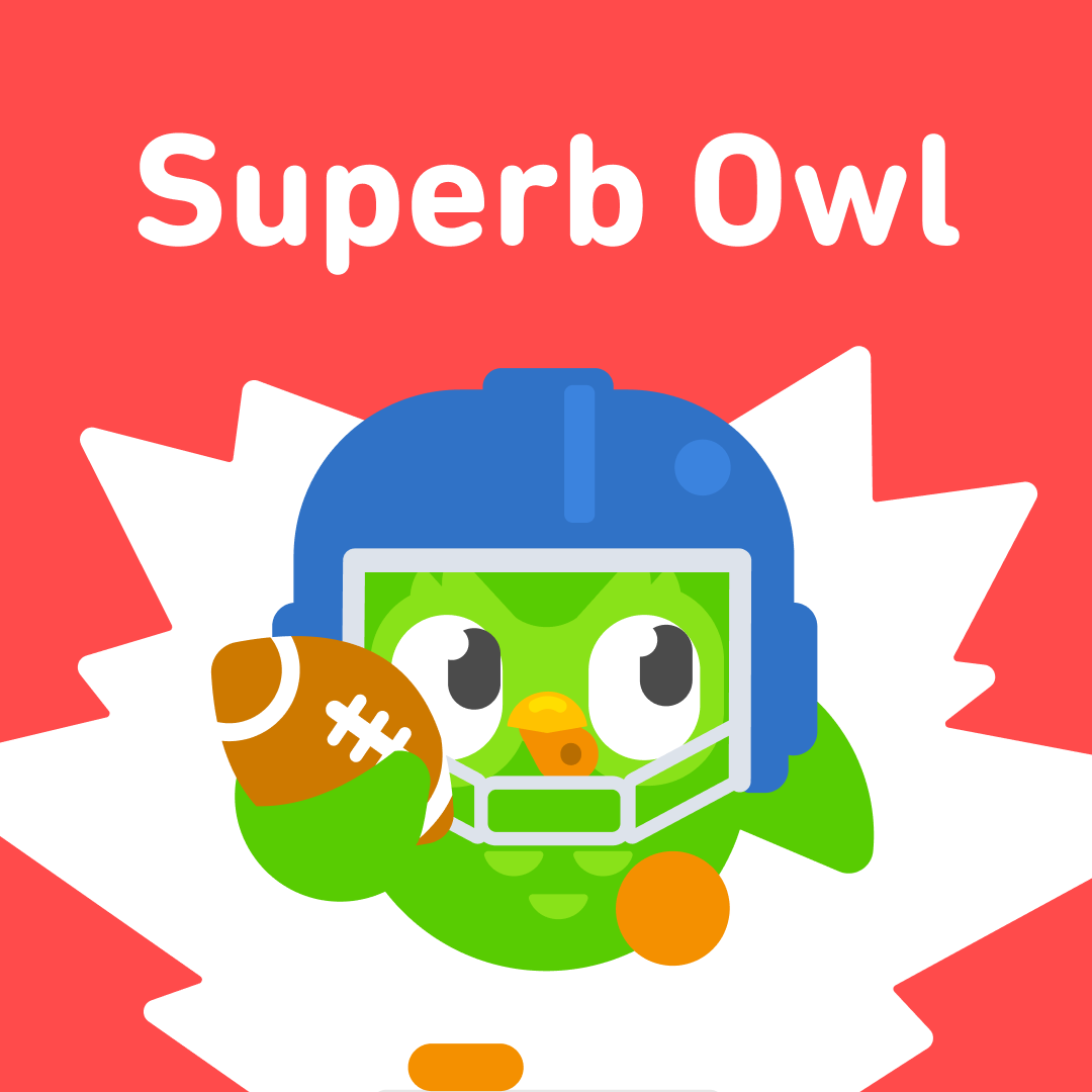 duolingo's tweet photo. It’s #SuperbOwl Sunday! To celebrate, our partners at @National_Aviary have swooped in with some fun facts about just what makes owls, well, superb. 🦉🧵 https://t.co/feeVtjKCyw