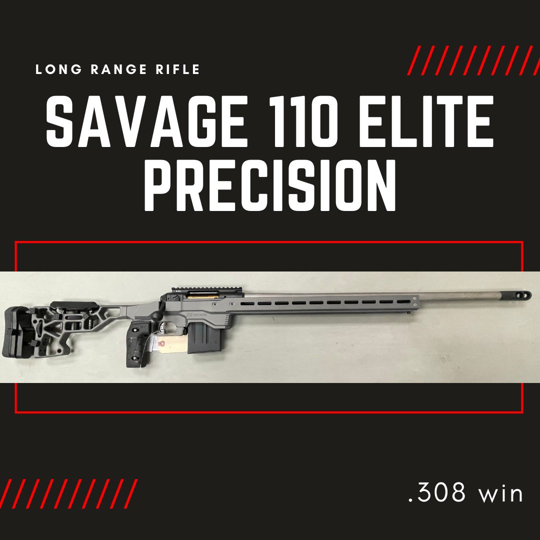 SumnerGunSupply's tweet image. Looking for a bolt-action long-range rifle? It doesn't get much better than a Savage 110 Elite Precision, with it's adjustable stock, plenty of space for attachments, smooth action and trigger.

#precisionrifle #308rifle #longrangerifle #savageeliteprecision #savage110elite