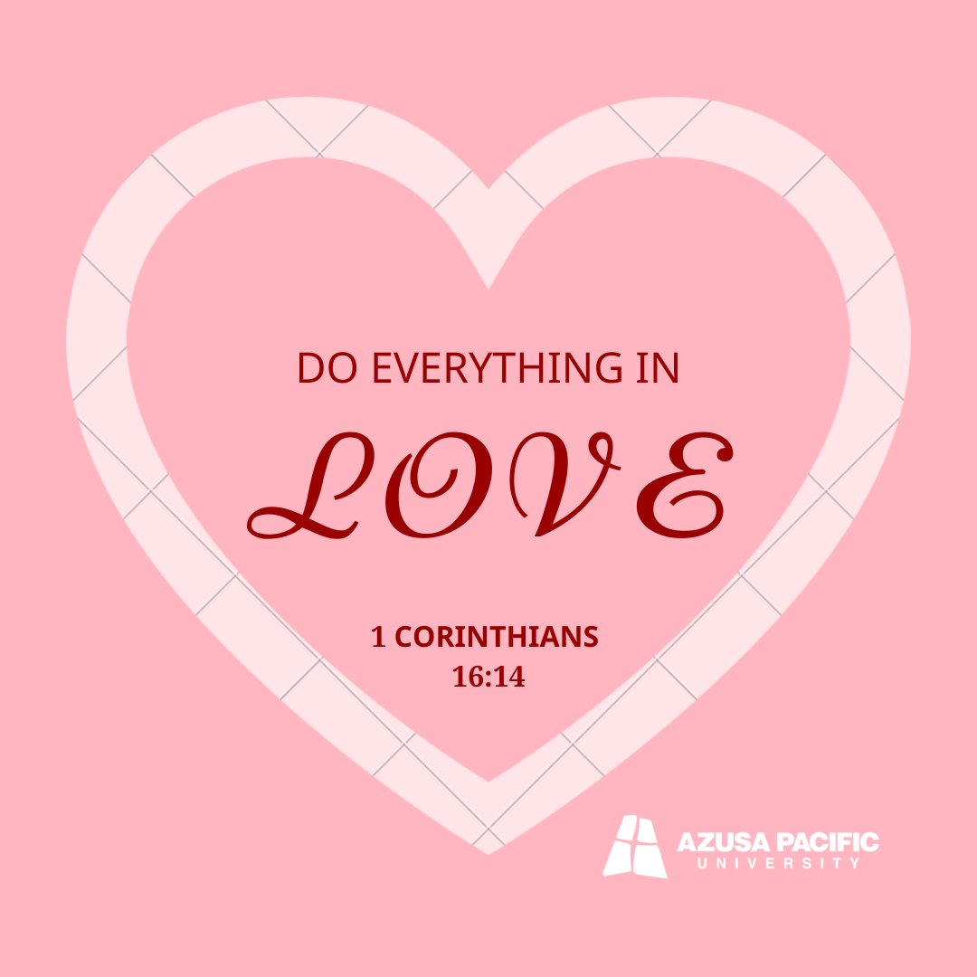 APUGradPrograms's tweet image. We pray you feel God's love as we celebrate Valentine's Day. We love because he first loved us! #ScriptureSunday