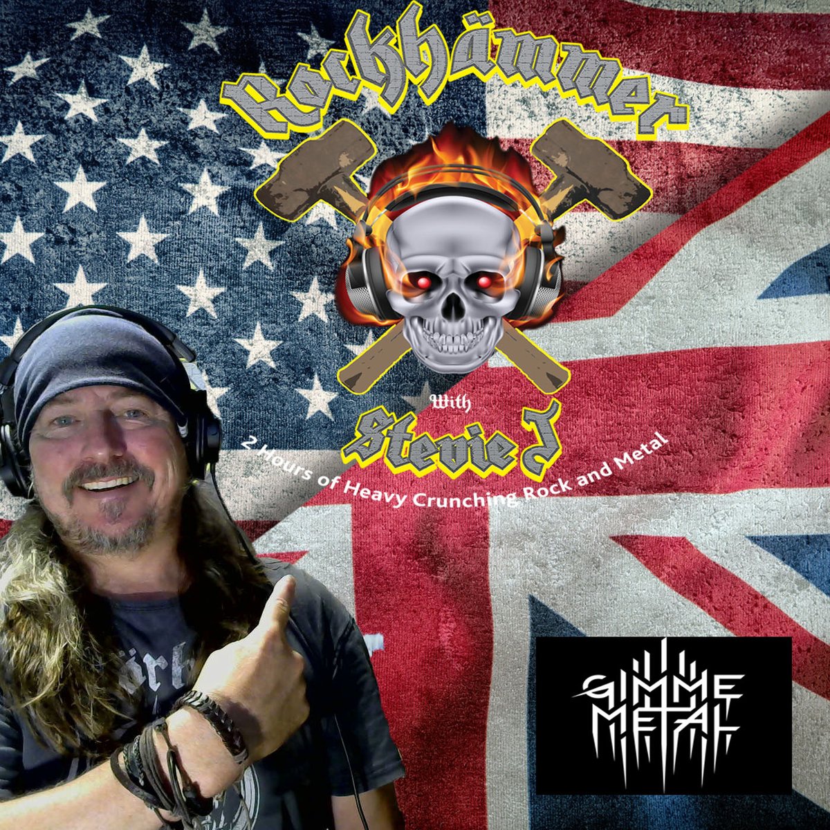 rockhammershow's tweet photo. You can join me to catch up on Episode 3 of #Rockhammer on the mighty @gimmeradio 2pm PT 5pm ET & 10pm UK Featuring @Metallica @myMotorhead @Pantera @deesnider @hellrippermetal @OrangeGoblin1 @hostilerage @IronMaiden @urneband @HighonFireBand & loads more #TopMetal https://t.co/w2b2uDVtW1