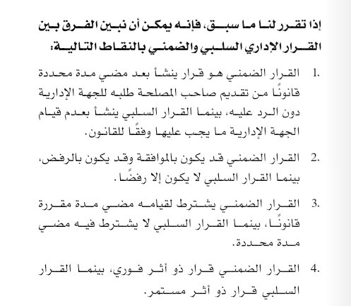 DrK_hajjaj's tweet photo. أهم الفروق بين القرار السلبي والقرار الضمني https://t.co/ArO4qbCWTI