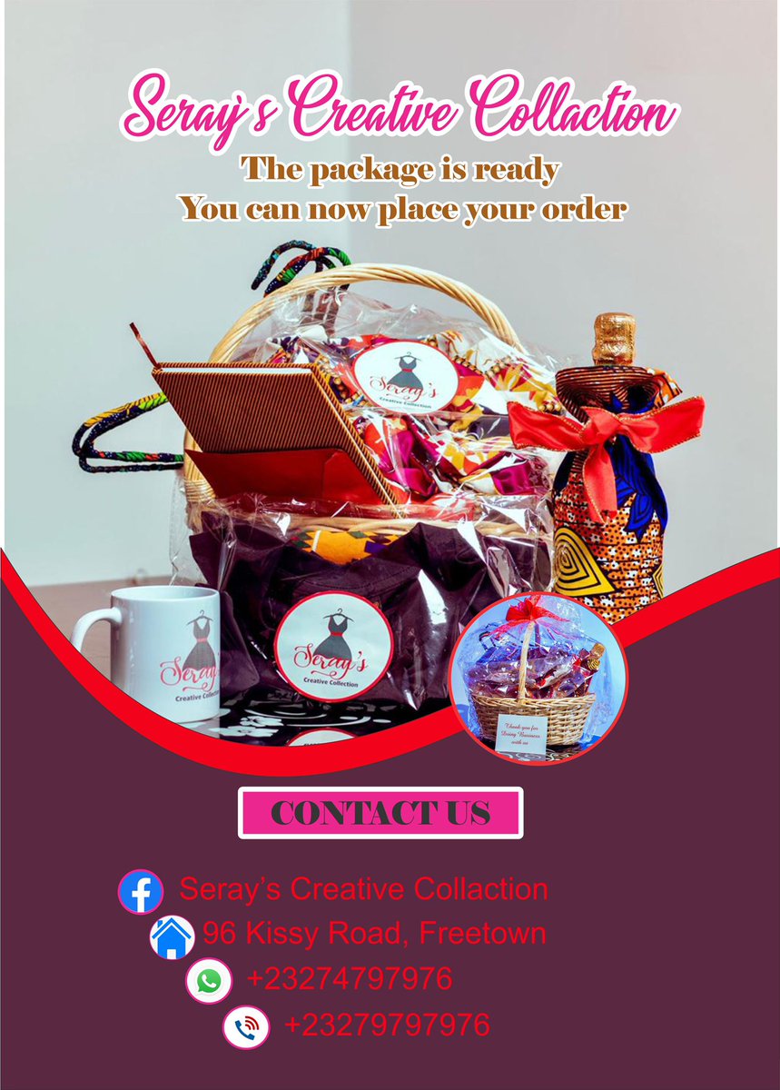 SerayMarrah's tweet photo. Tomorrow is Valentine’s Day❤️. If you’re in Freetown🇸🇱 you can get our Seray’s Luxury Valentine’s Package for your loved ones 📦❤️! 

#Shopwithusnow @SerayMarrah https://t.co/mpwLIvYTp7